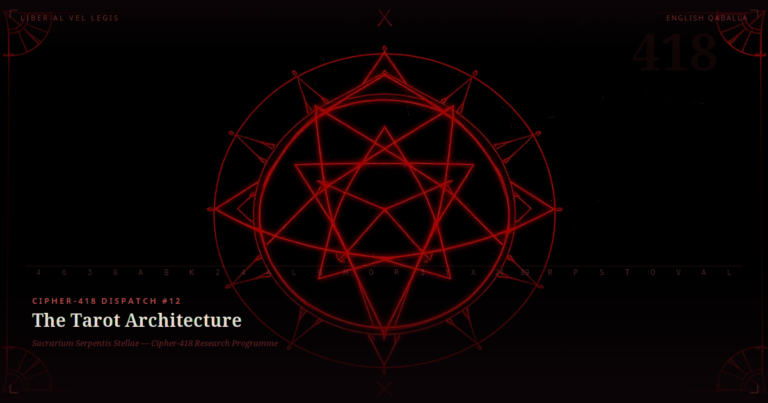 Cipher-418 Dispatch #12: The Tarot Architecture