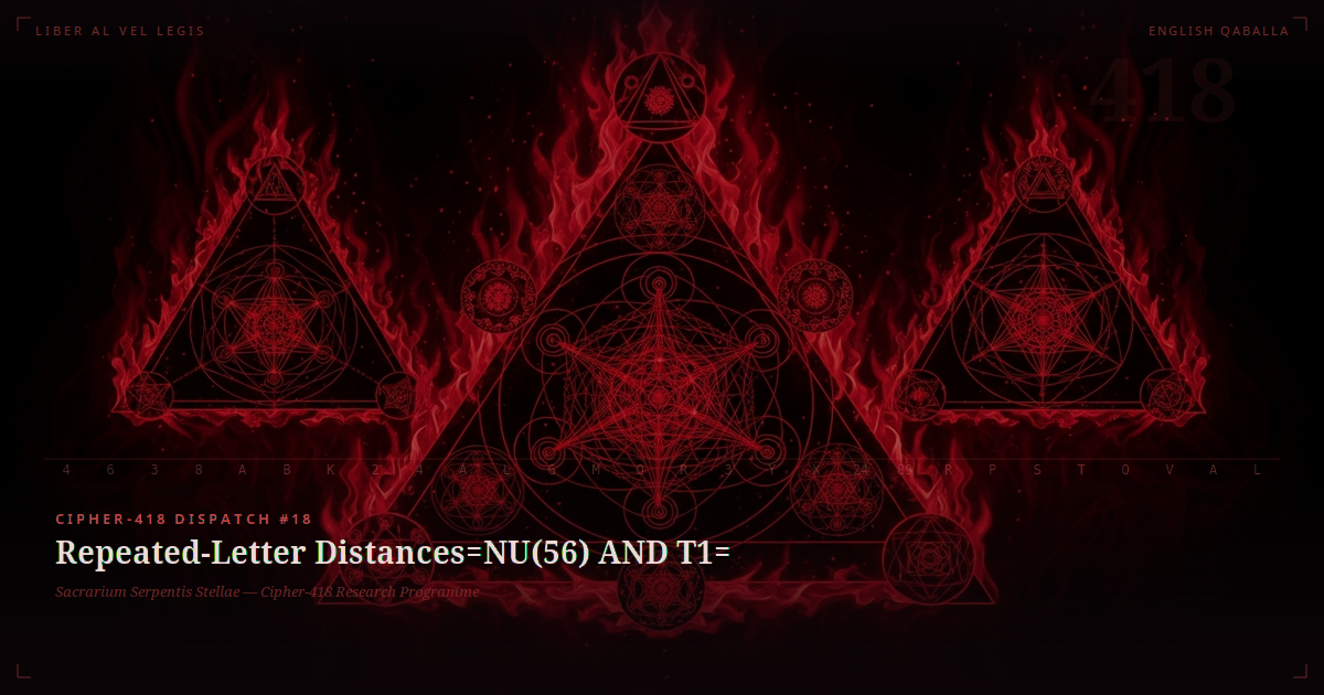 Cipher-418 Dispatch #18