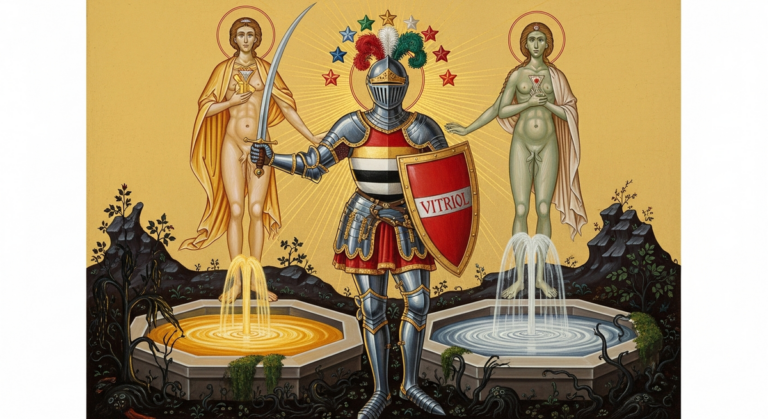 The Knight of the Royal Art — VITRIOL — Splendor Solis Plate 3