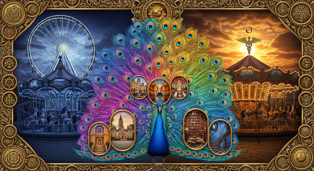 The Peacock's Tail at the Amusement Park