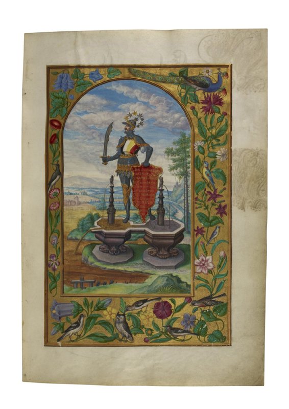 Splendor Solis Plate III — The Armed Knight (Da'ath)