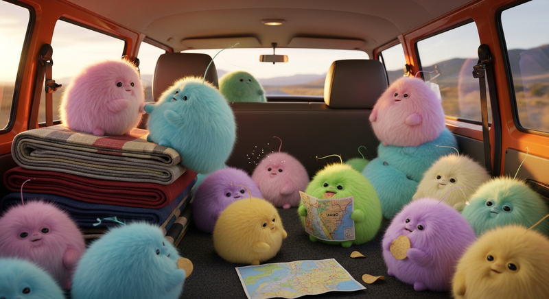 Tribbles in a van in Idaho