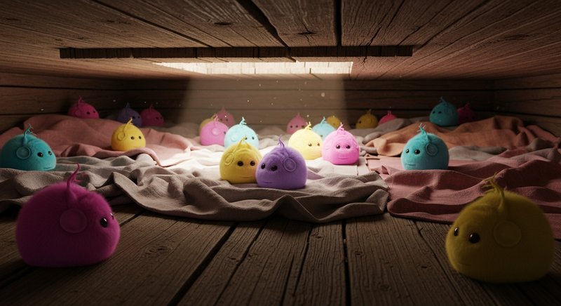 Tribbles hidden in a secret underground room