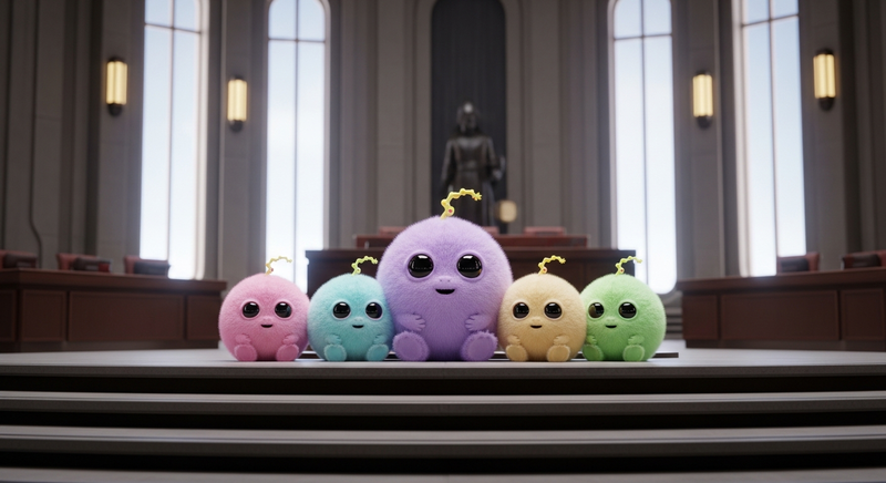 Tribble delegation in a Federation Council chamber