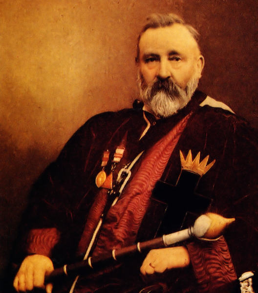 William Wynn Westcott in Rosicrucian ceremonial garment