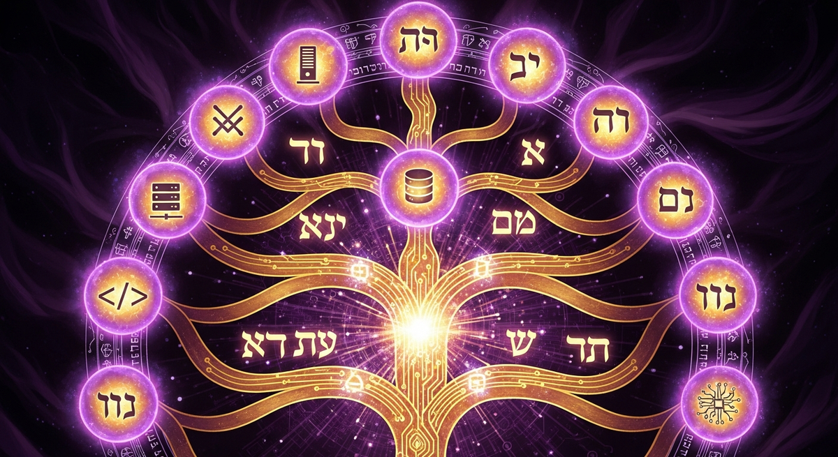 The Sephiroth of Software — Tree of Life with code symbols